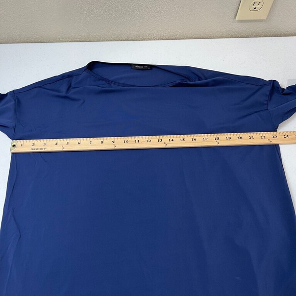 Lafayette Women's Boat‎ Neck Asymmetrical Tee Long Sleeve Navy Blue Size - Picture 10 of 12